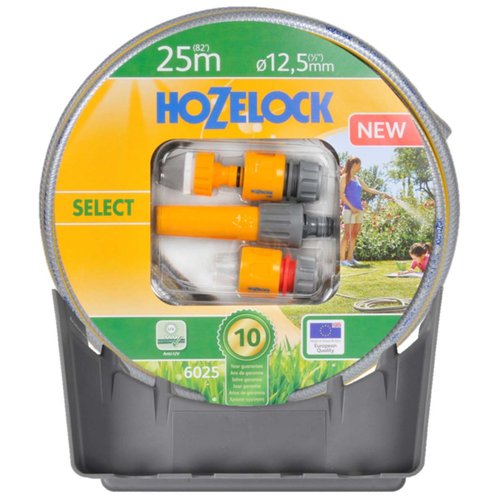 Шланг HOZELOCK стартовый Select с коннекторами и наконечником для шланга, 1/2', 25 м