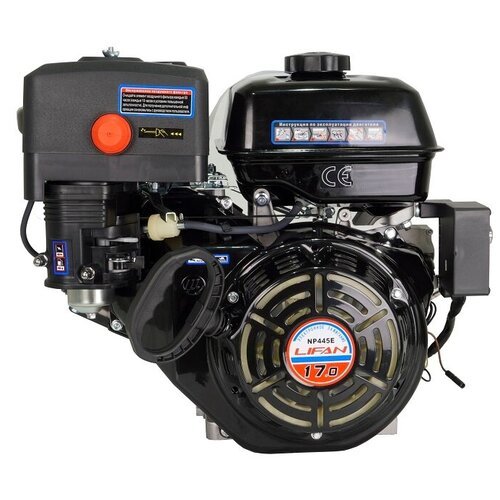 Двигатель бензиновый Lifan NP445E D25 (17л. с, 445куб. см, вал 25мм, ручной и электрический старт)