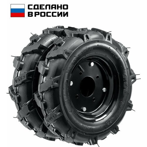 ЗУБР КП-1, 4.00-8, 2 шт, пневматические колеса для мотоблоков (707106-1)
