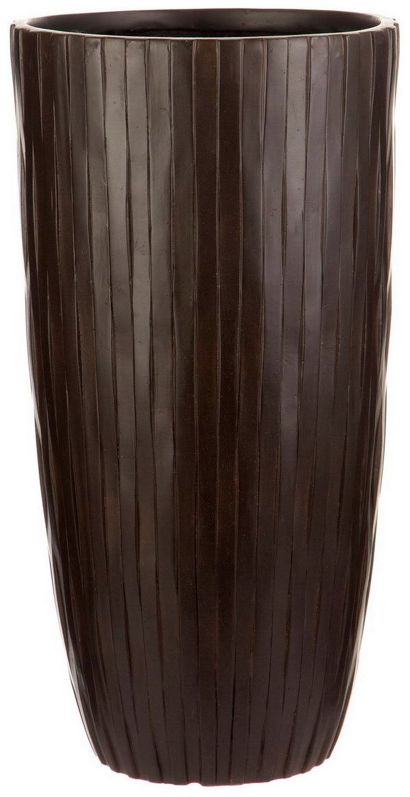 Напольный горшок для цветов Идеалист Lite Буллет, файберстоун, коричневый, Д32 В61.5 см, 49 л, ROWV32-AB