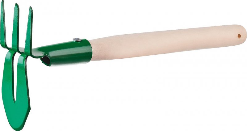 Мотыга-рыхлитель, РОСТОК 39625, с деревянной ручкой, лепесток+3 зуба