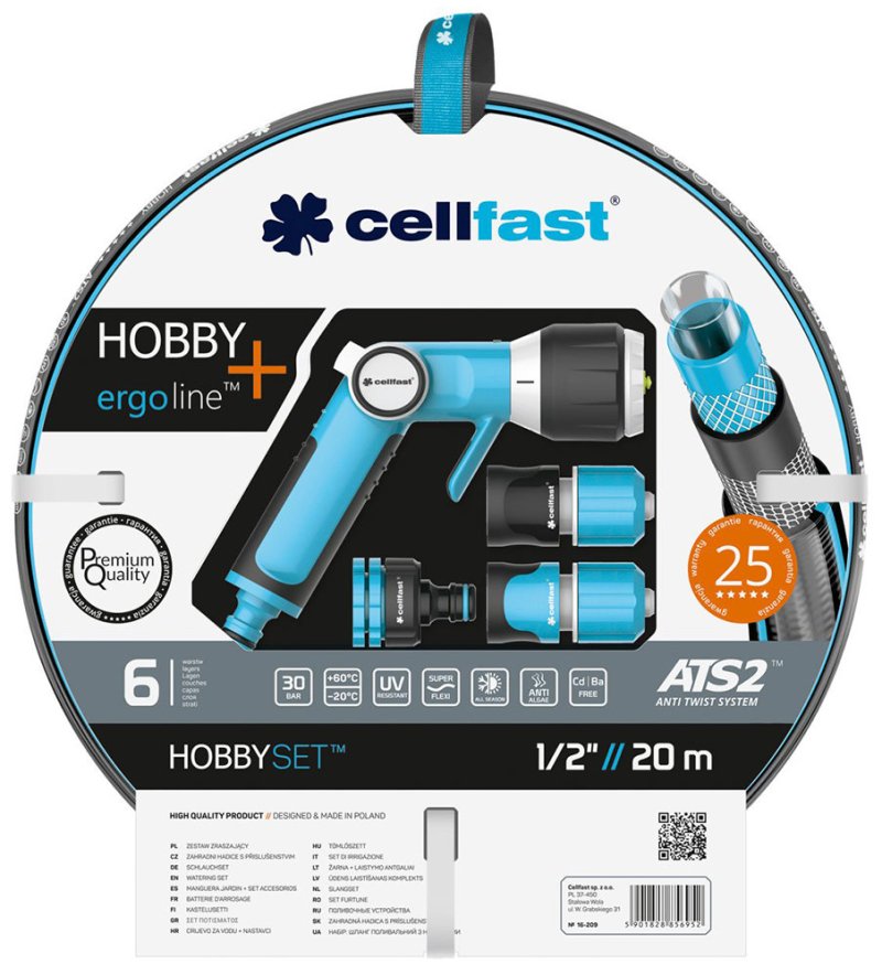 Поливочный набор Cellfast HOBBY 1/2 20 м (16-209) Поливочный набор Cellfast HOBBY 1/2 20 м (16-209)