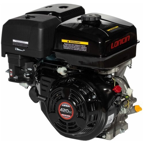 Двигатель бензиновый Loncin G420F (A type) D25 (15л. с, 420куб. см, вал 25мм, ручной старт)