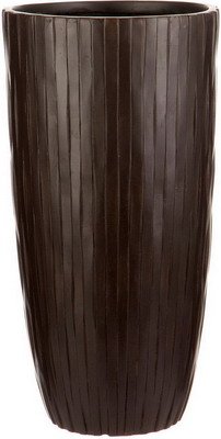 Напольный горшок для цветов Идеалист Lite Буллет файберстоун коричневый Д32 В61.5 см 49 л ROWV32-AB